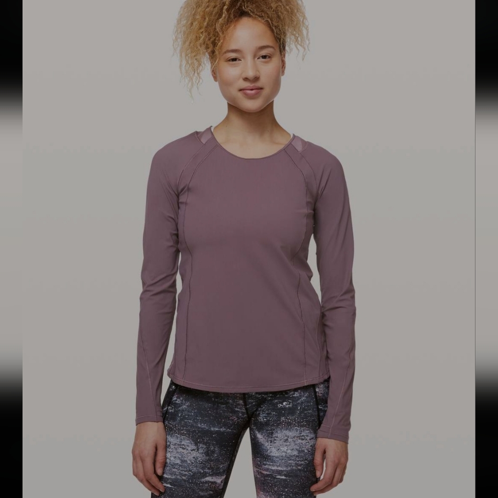 Lululemon Sculpt Long Sleeve, Antique Bark, Size 6